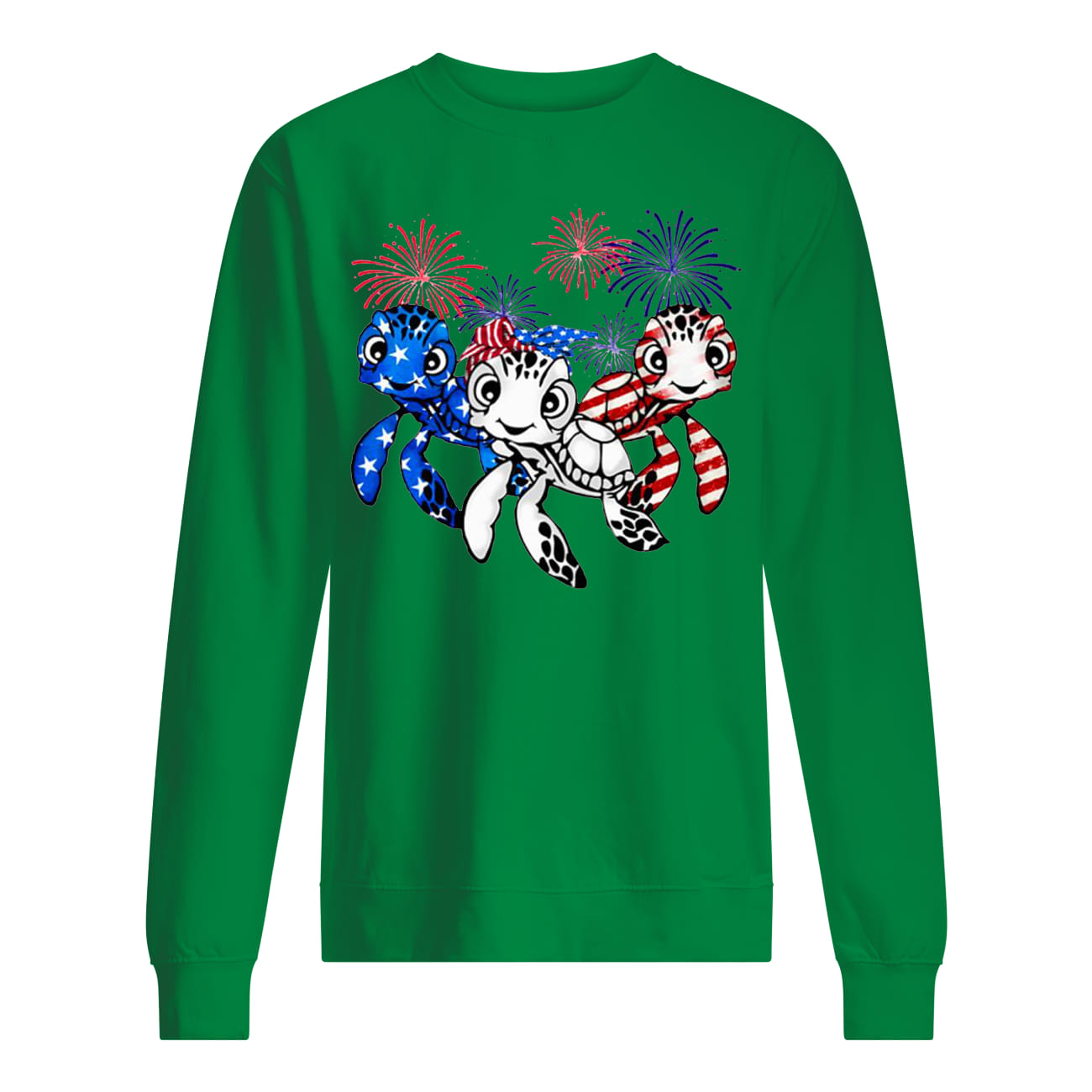 Independence day 4th of july turtles beauty america flag sweatshirt