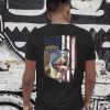 Independence day american flag pitbull shirt
