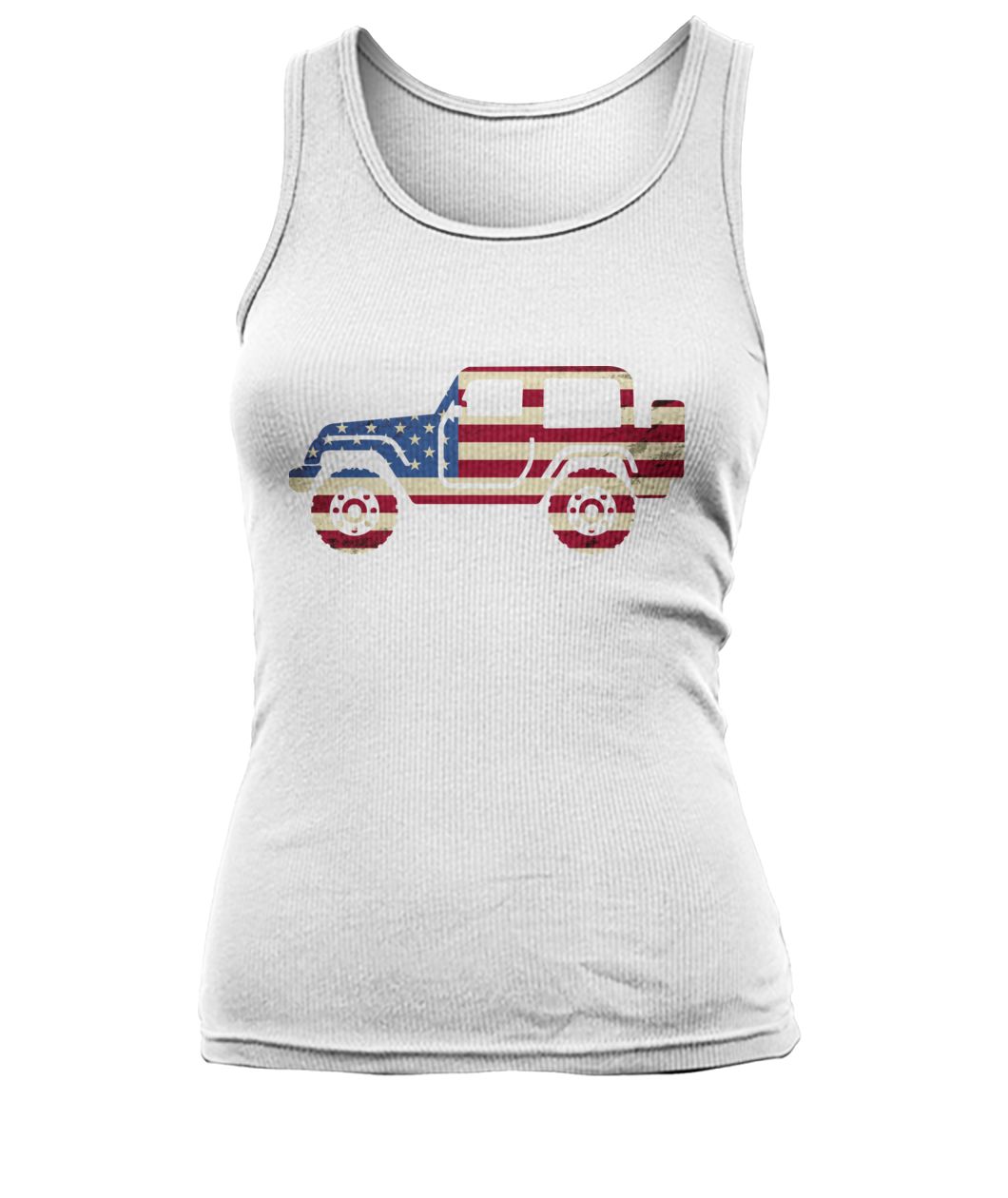 Jeep american flag 4th of july women's tank top