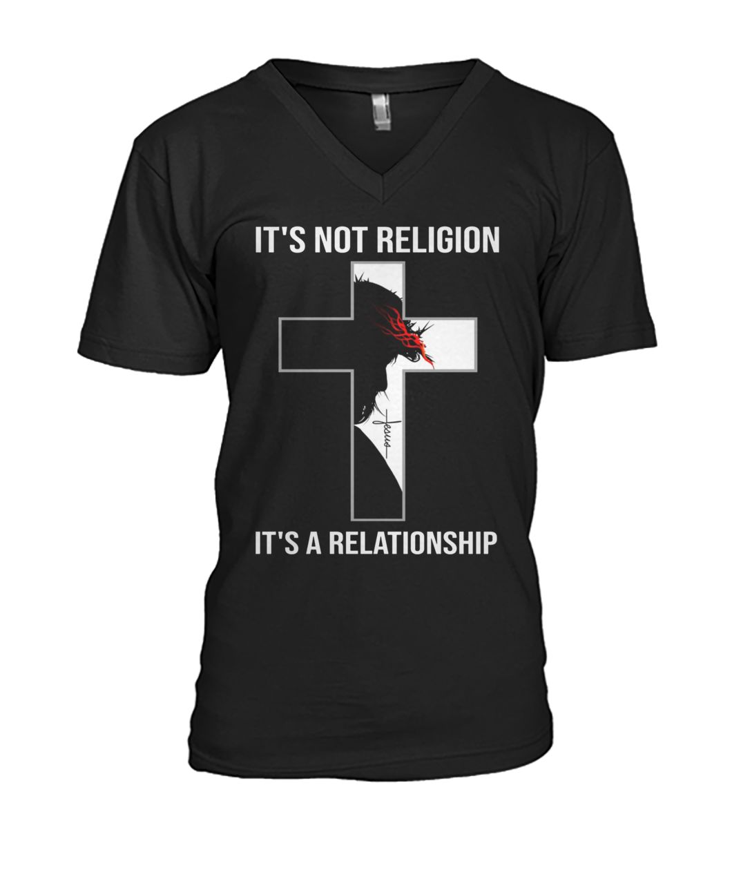 Jesus it's not religion it's a relationship mens v-neck