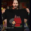 John wick and dog in the style of peanuts charlie brown and snoopy shirt