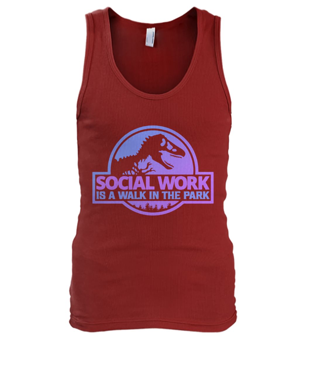 Jurassic social work is a walk in the park men's tank top