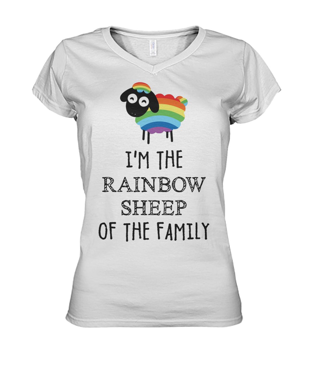 LGBT I'm the rainbow sheep of the family women's v-neck