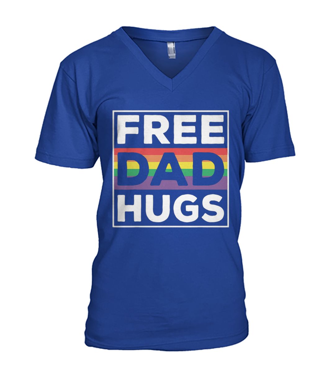 LGBT free dad hugs mens v-neck