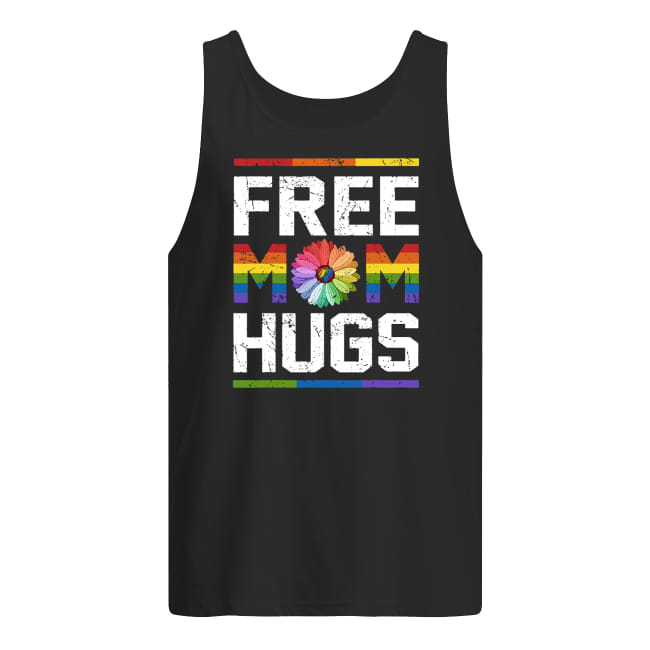 LGBT pride free mom hugs tank top
