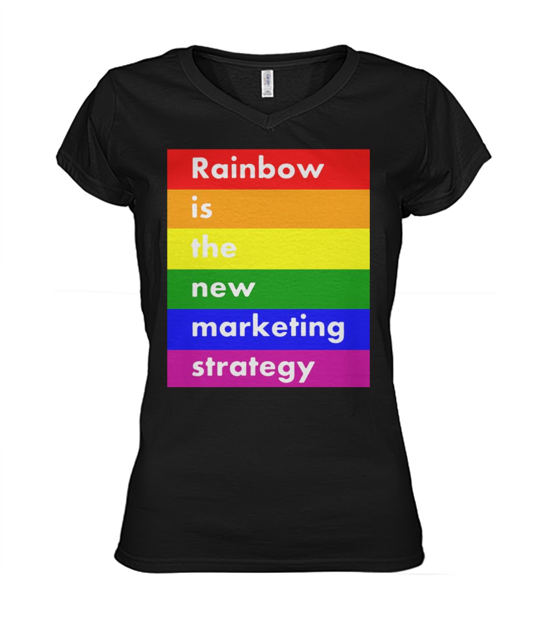 LGBT rainbow is the new marketing strategy women's v-neck