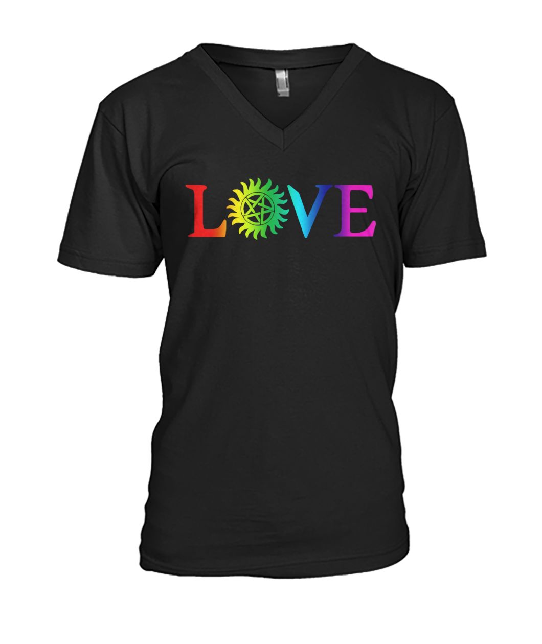 Love pride gay LGBT mens v-neck