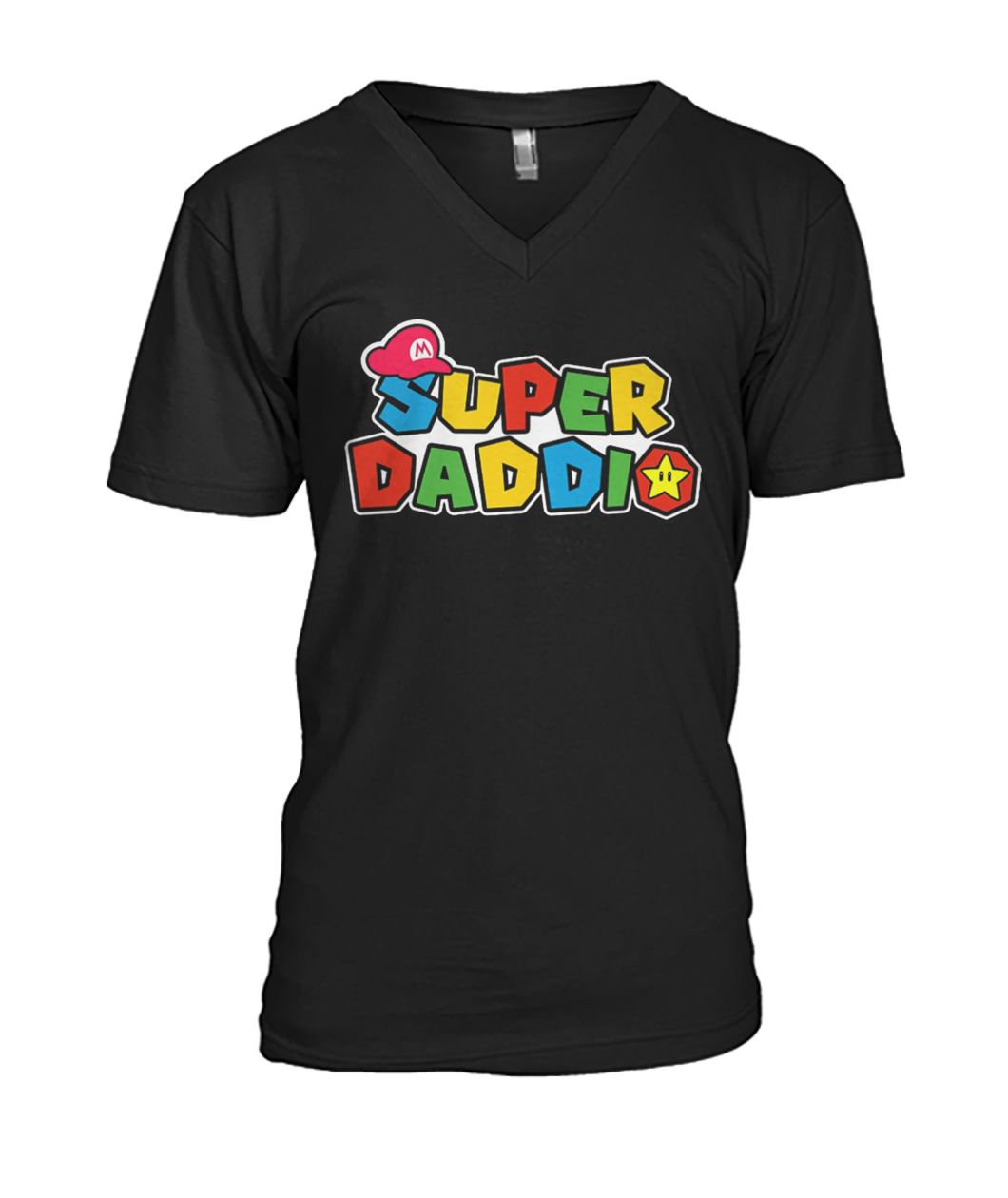 Mario dad super daddio mens v-neck