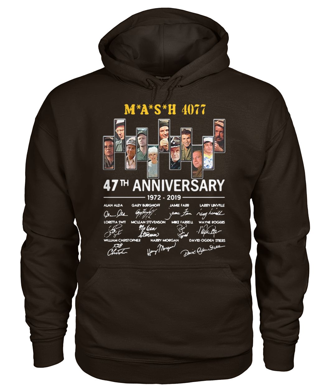 Mash 4077 47th anniversary 1972 2019 signatures gildan hoodie