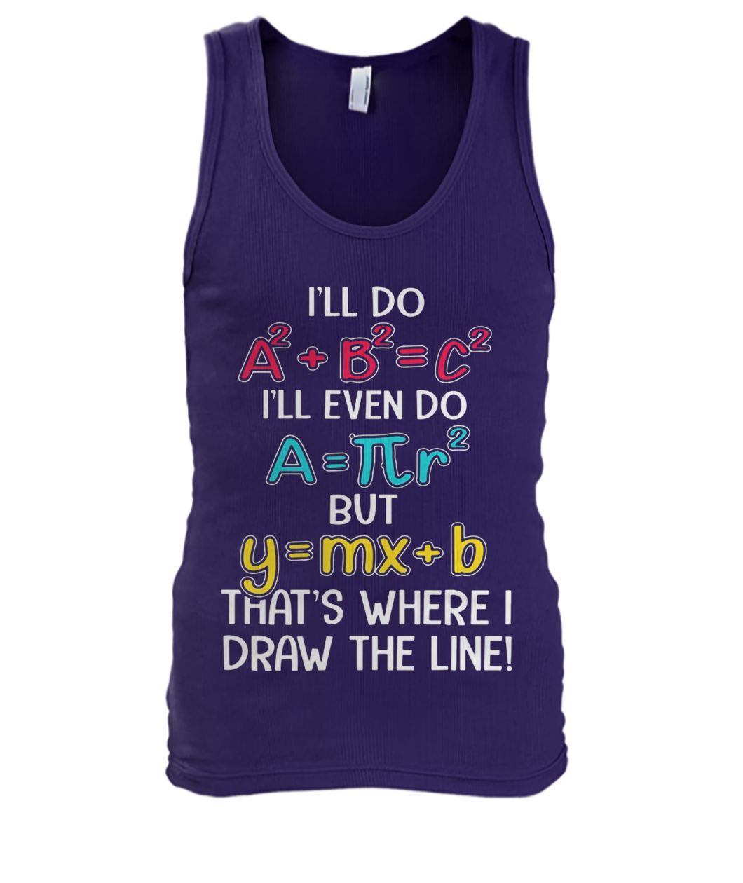 Math that's where I draw the line men's tank top