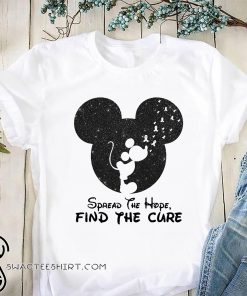 Mickey mouse spread the find the cure breast cancer awareness shirt
