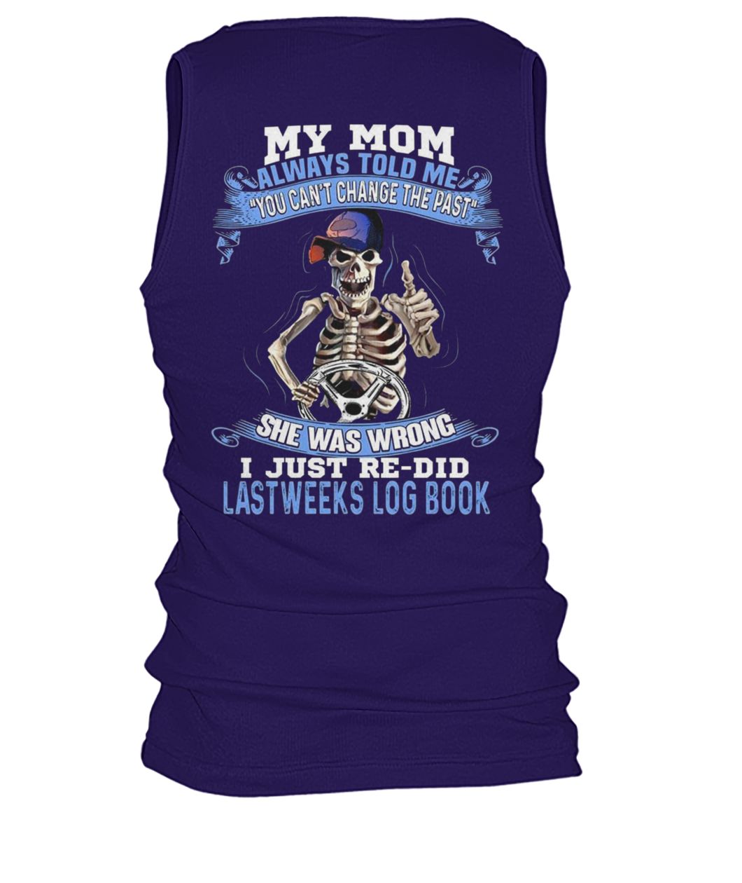 My mom always told me you can't change the past men's tank top