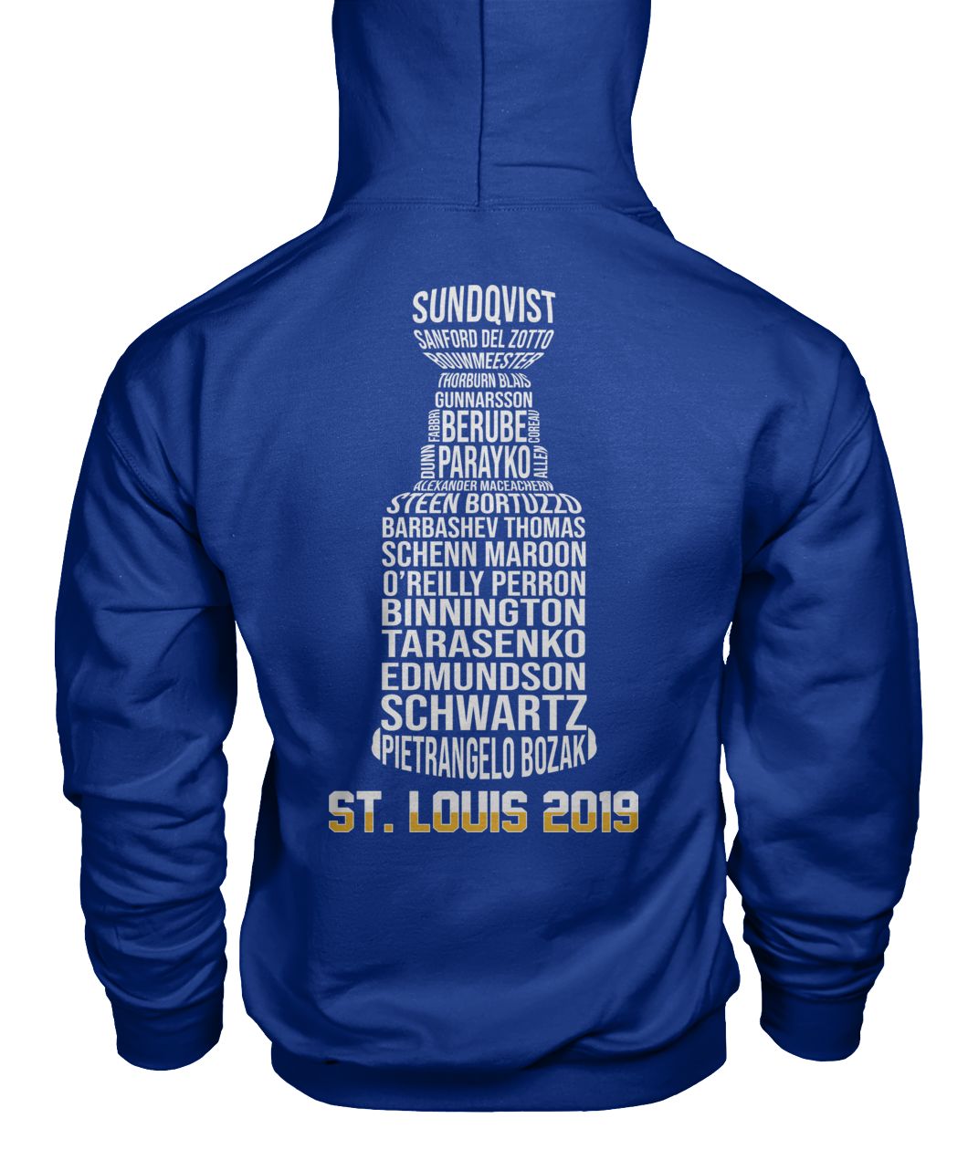 NHL St louis blues 2019 stanley cup champions team names gildan hoodie