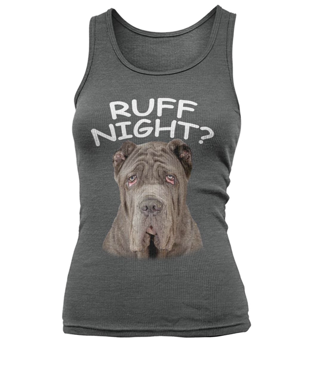 Neapolitan mastiff ruff night women's tank top
