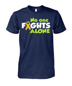 No one fights alone cancer awareness unisex cotton tee