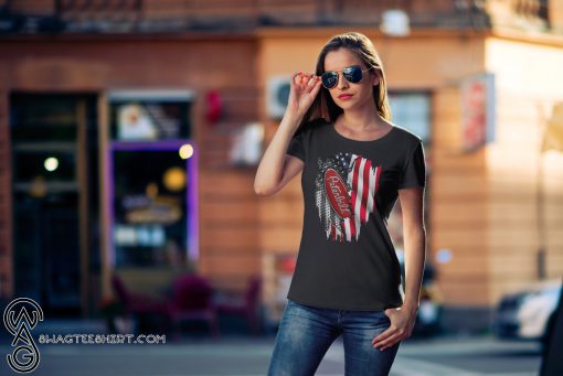 Peterbilt motors company inside the american flag shirt