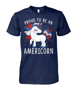 Proud to be an americorn 4th of july unisex cotton tee