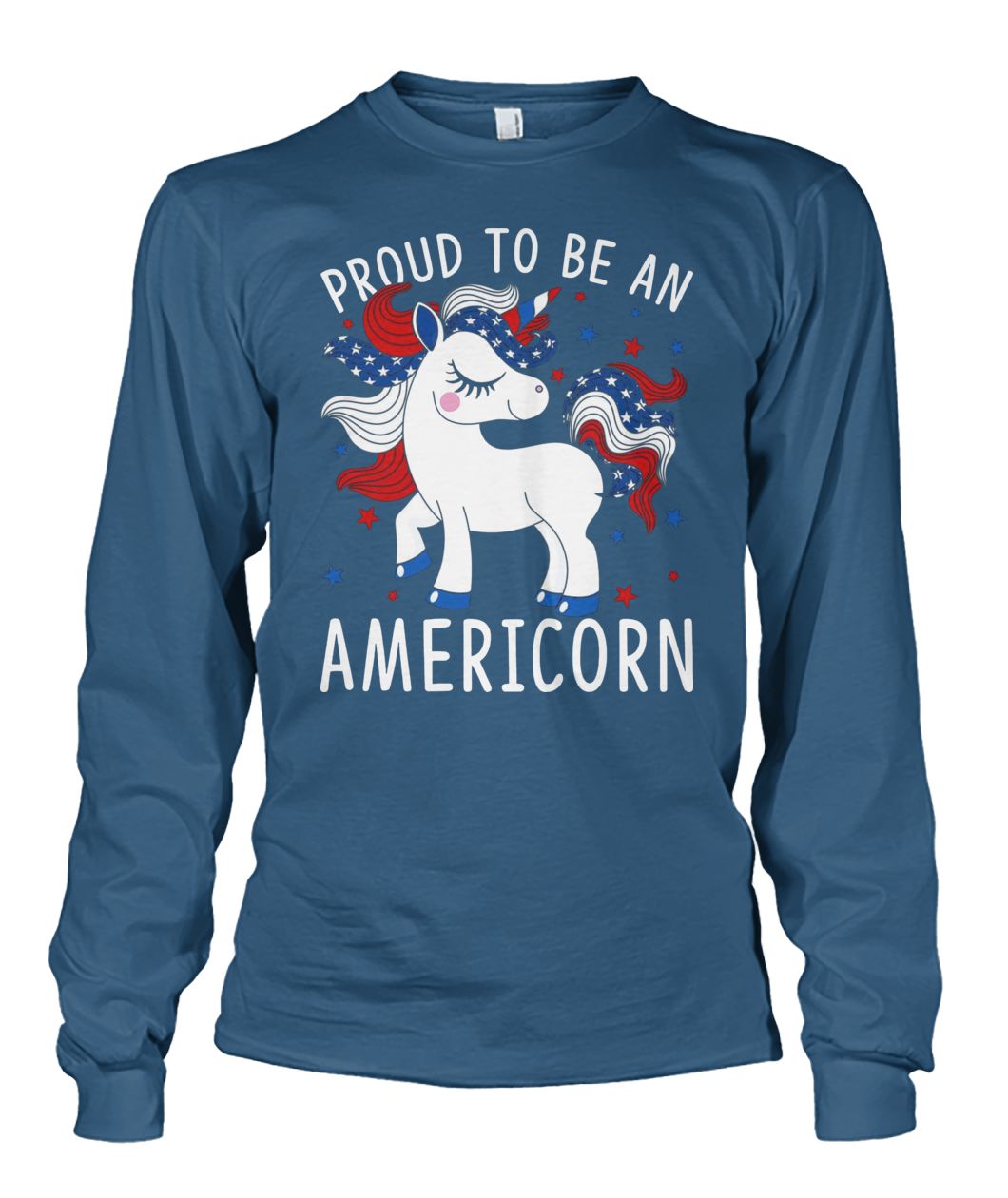 Proud to be an americorn 4th of july unisex long sleeve