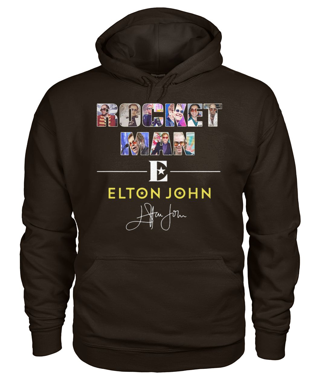 Rocket man elton john signature gildan hoodie