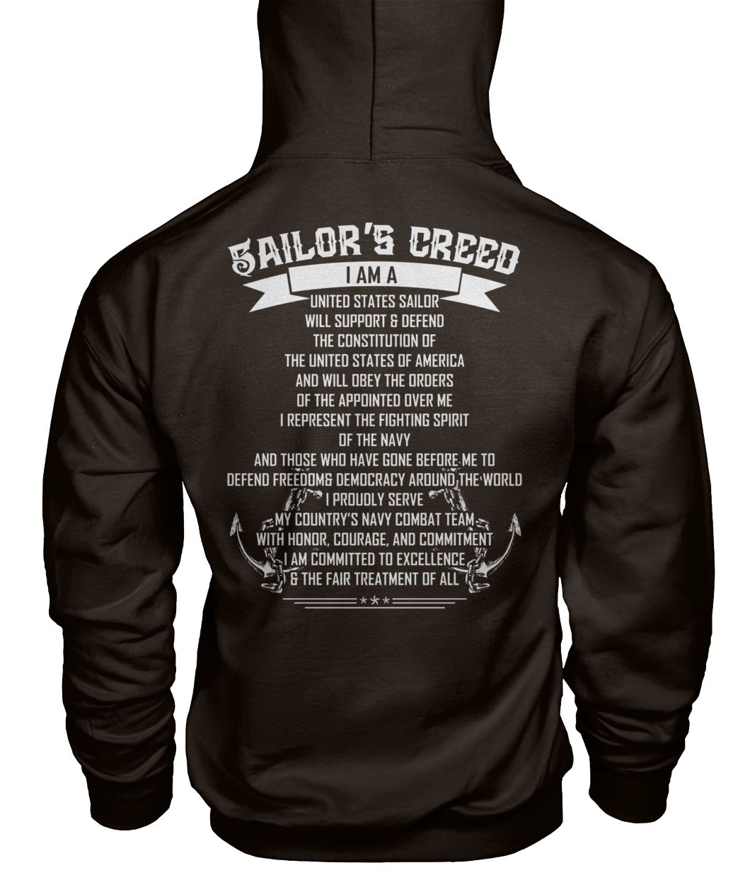 Sailor's creed I am a united states sailor gildan hoodie