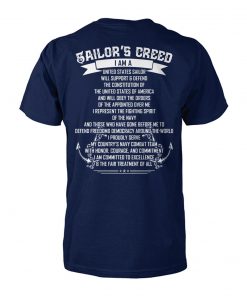 Sailor's creed I am a united states sailor unisex cotton tee