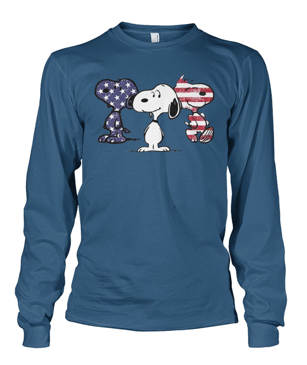 Snoopy america flag 4th of july unisex long sleeve