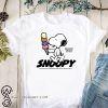 Snoopy life is like an ice cream cone you have to learn to lick it shirt