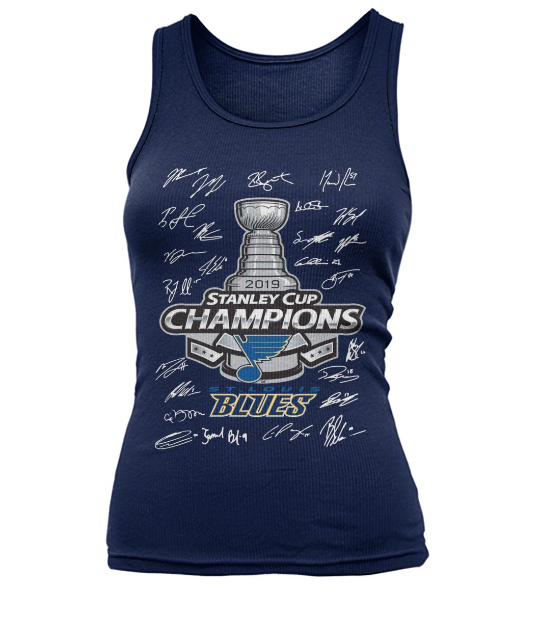 St louis signature 2019 stanley cup champions signatures women's tank top