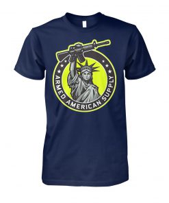 Statue of liberty holding gun armed american supply unisex cotton tee