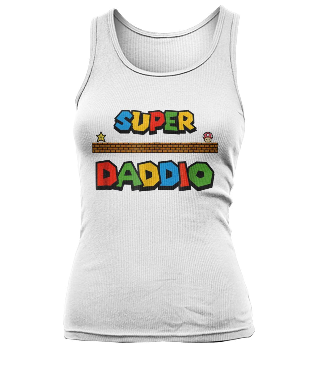 Super daddio mario dad women's tank top