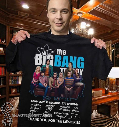 The big bang theory characters signature shirt