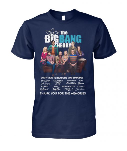 The big bang theory characters signature unisex cotton tee