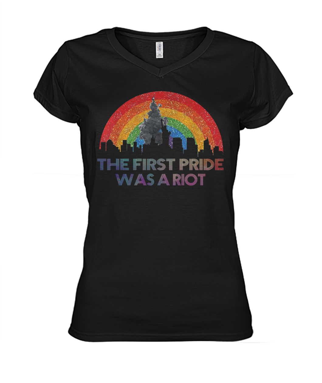 The first gay pride was a riot LGBT women's v-neck