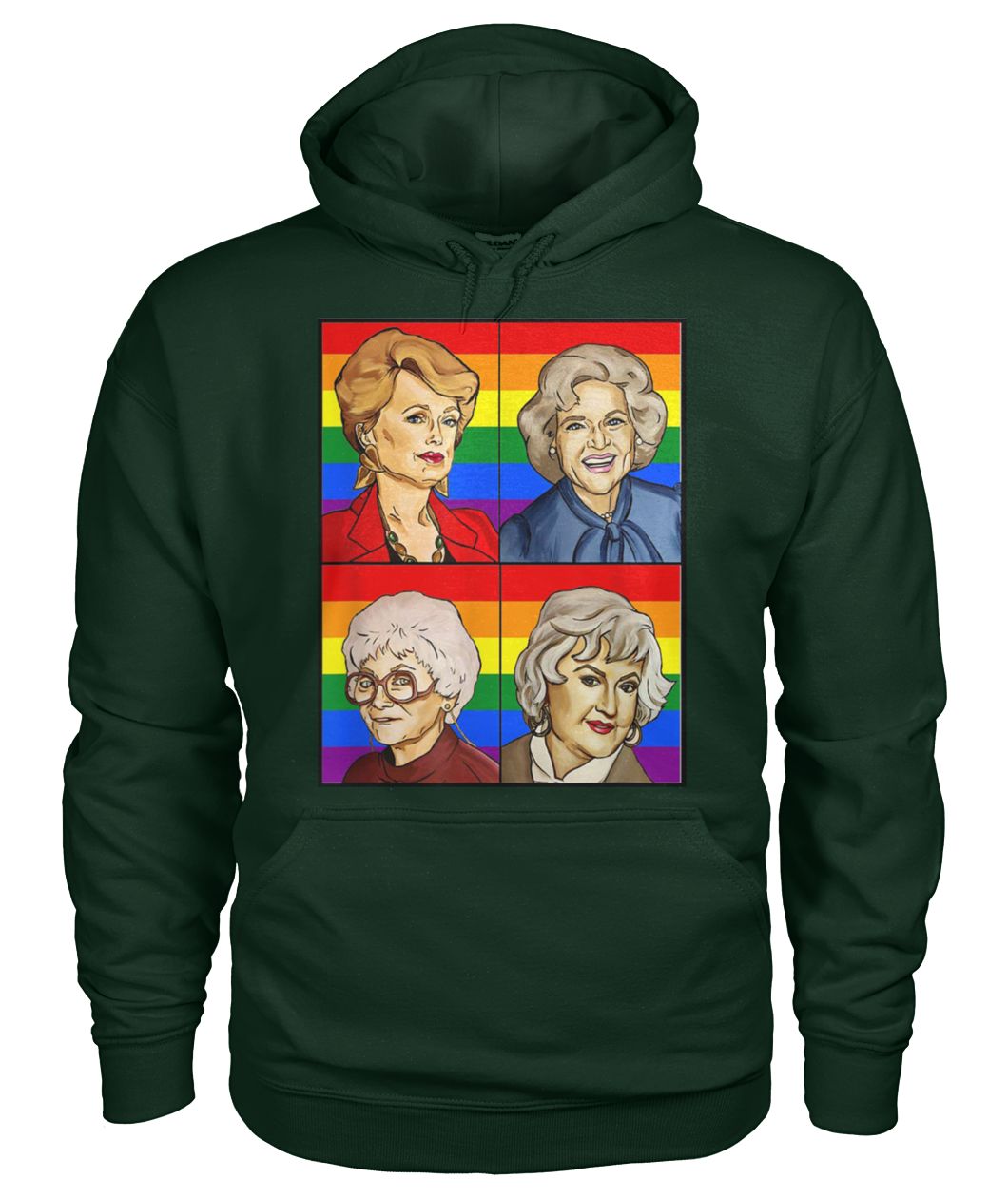 The golden friend girls lgbt pride rainbow flag gildan hoodie