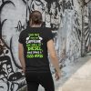 This guy runs on caffeine the smell of diesel jake brake and cuss words shirt