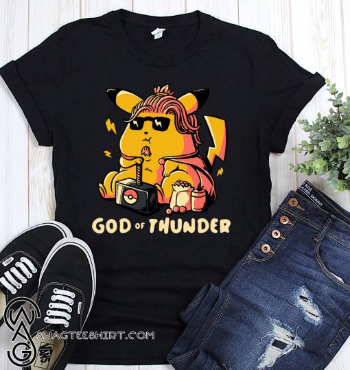 Thor style pikachu the god of thunder shirt