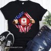 U S Army inside me american flag shirt