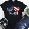 USA flag merica sunglasses 4th of july shirt