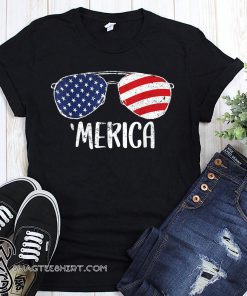 USA flag merica sunglasses 4th of july shirt