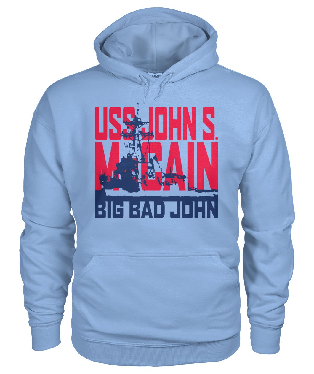 USS John S McCain big bad john support our vets gildan hoodie