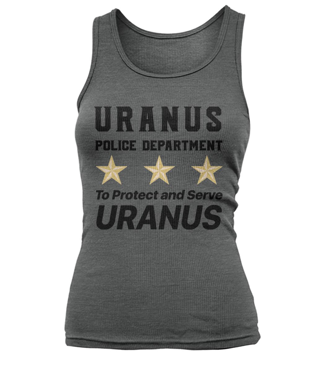 Uranus police department to protect and serve uranus women's tank top