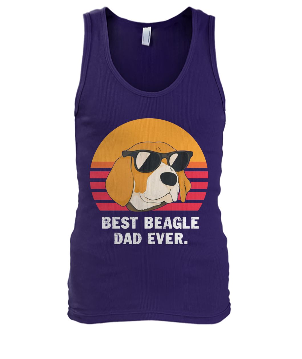 Vintage best beagle dad ever men's tank top