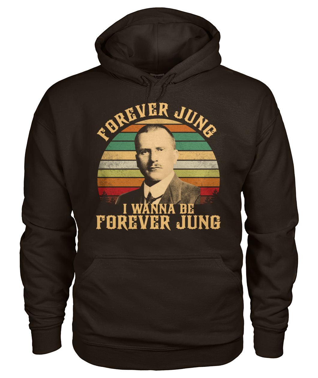 Vintage forever jung I wanna be forever jung gildan hoodie