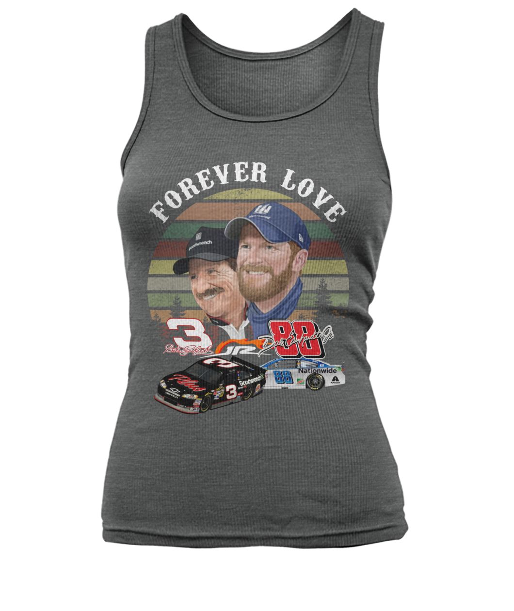 Vintage forever love 3 jr 88 goodwrench and nationwide women's tank top