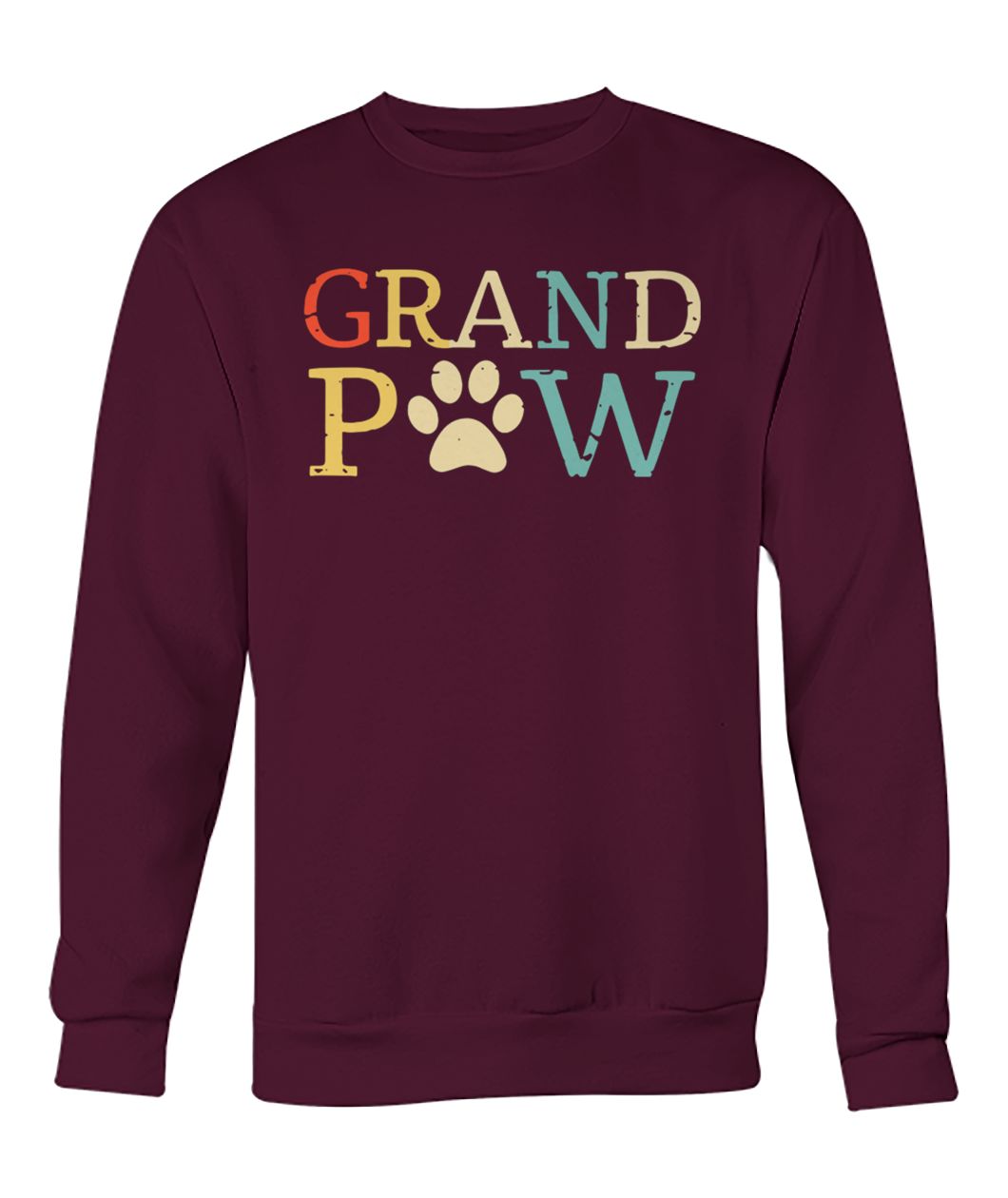 Vintage grand paw dog lover crew neck sweatshirt
