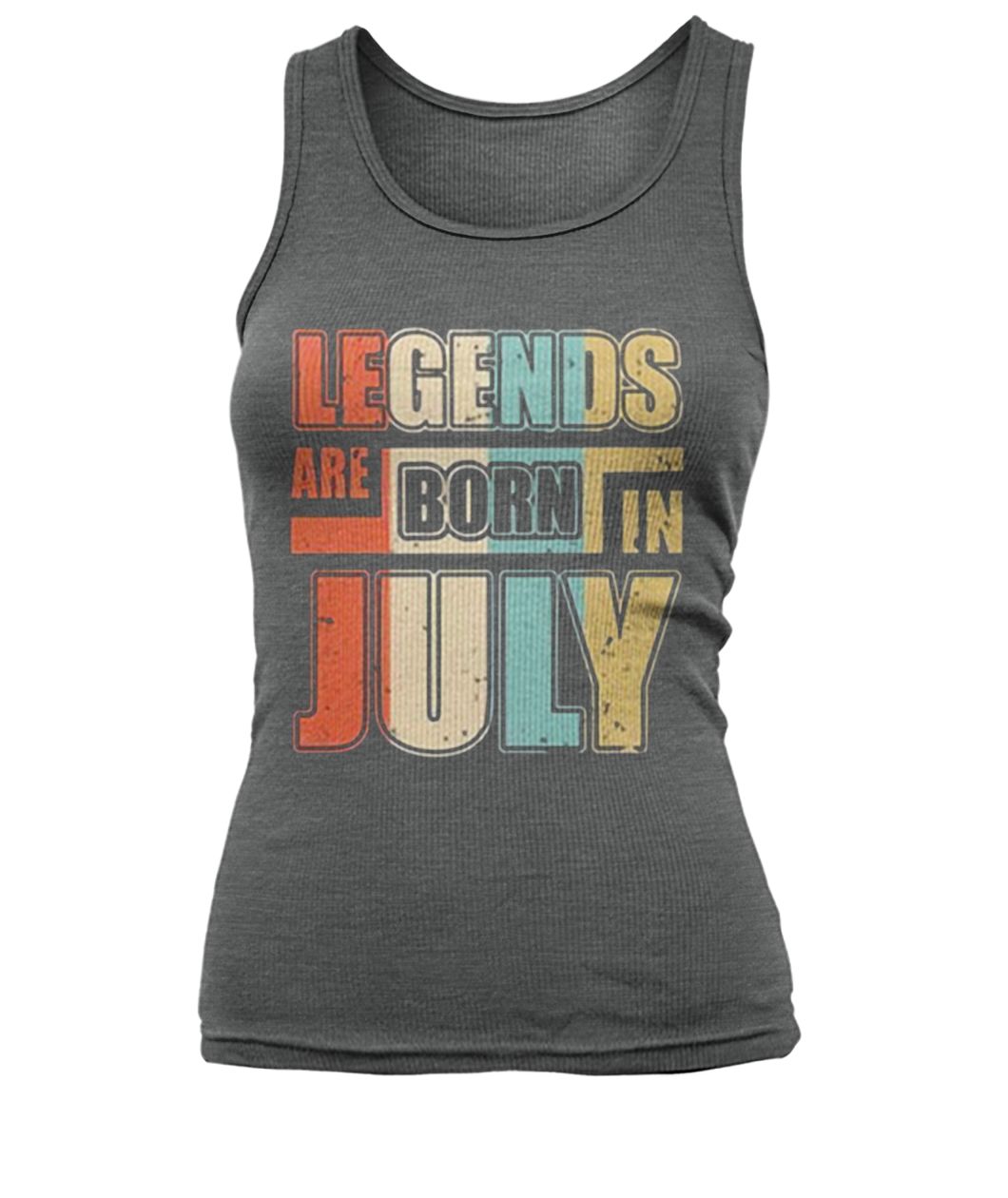 Vintage legends are born in july women's tank top