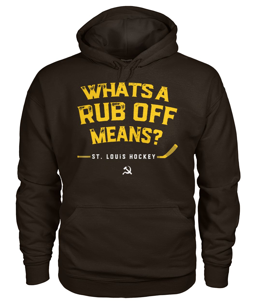 What's a rub off means st louis hockey gildan hoodie