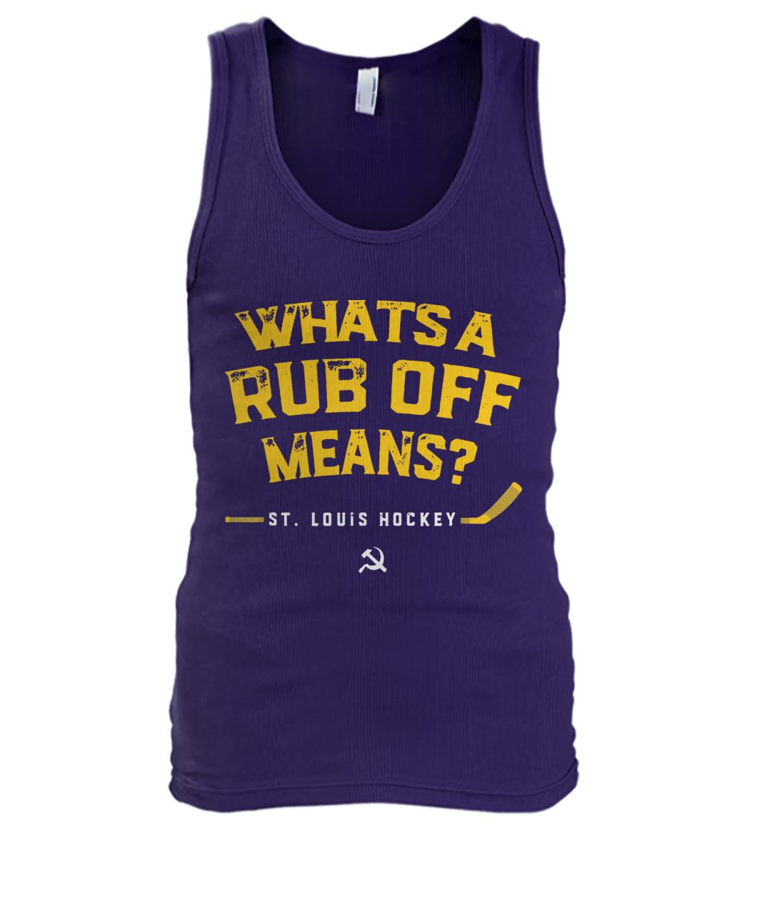 What's a rub off means st louis hockey men's tank top