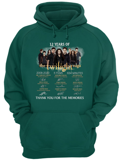12 years of the twilight saga signatures thank you for the memories hoodie
