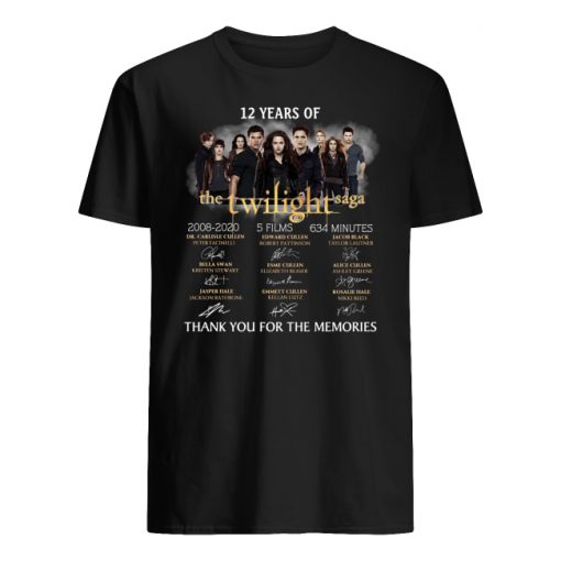 12 years of the twilight saga signatures thank you for the memories men's shirt